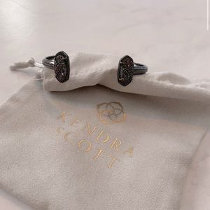 RARE Kendra Scott Elton Multicolor Drusy Gunmetal